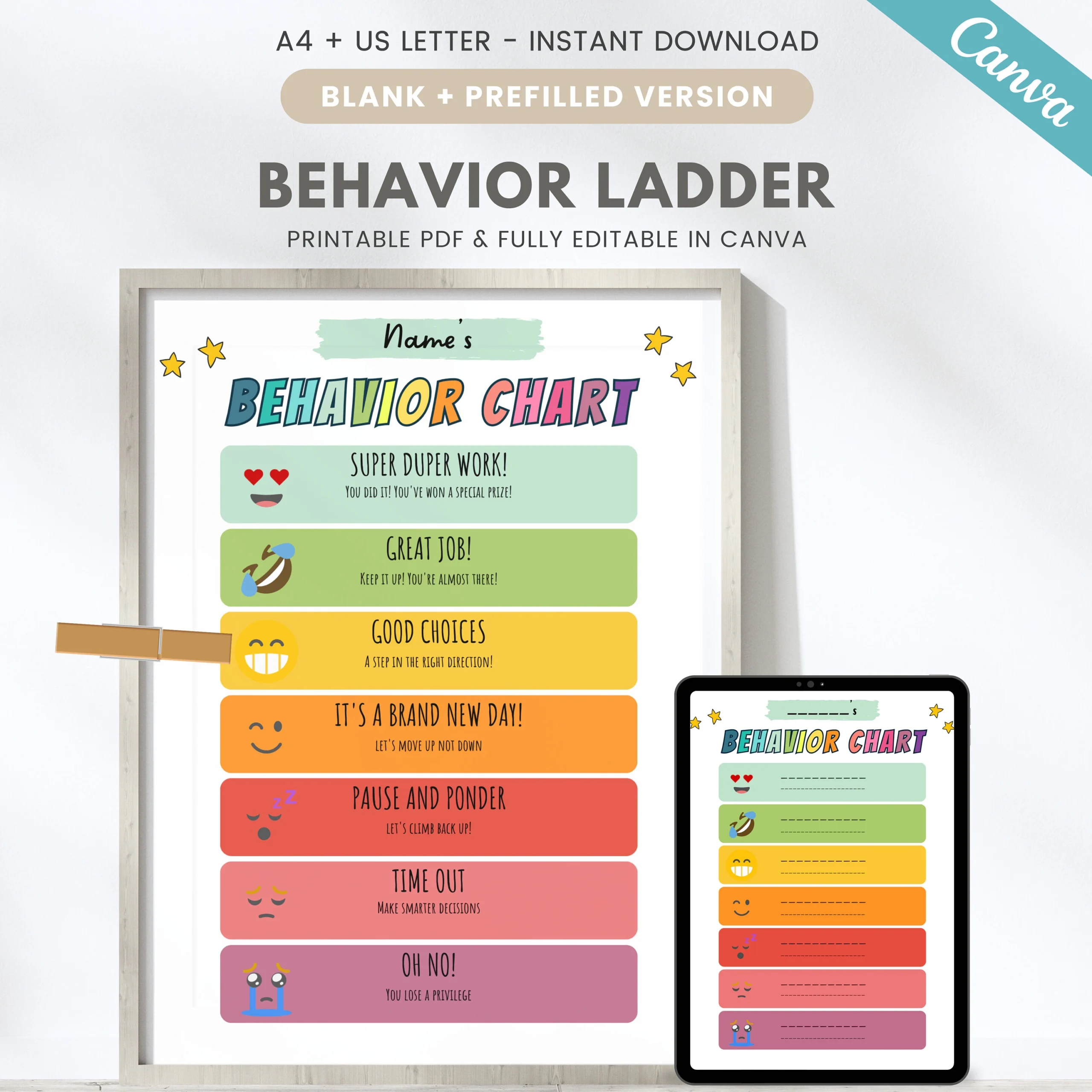 Editable Kids Behavior Chart Printable Children Behavior Ladder Classroom Behavior Chart Smiley Face Good Behavior Chart Canva Template Etsy Editable Kids Behavior Chart Printable Children Behavior Ladder Classroom Behavior Chart Smiley Face Good Behavior Chart Canva Template Etsy