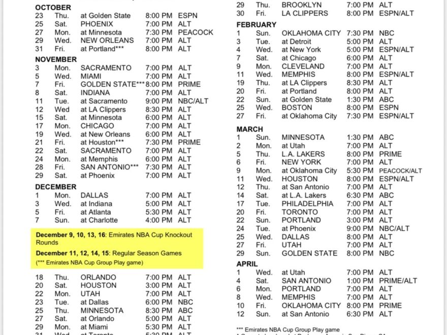 Romi Bean On X Denver Nuggets 2025 2026 Schedule Https t co GQfQzhOR7s X