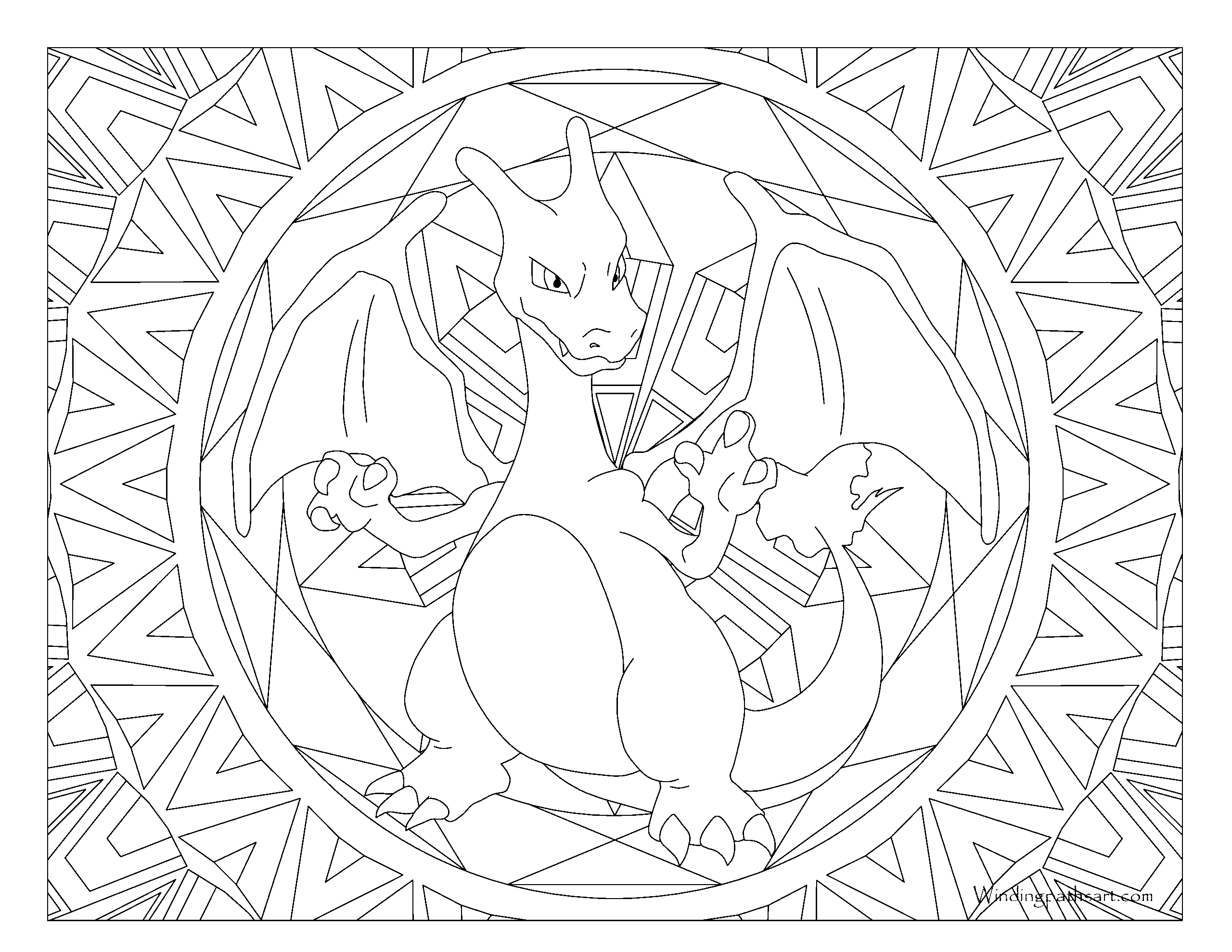 Printable Charizard Coloring Sheet