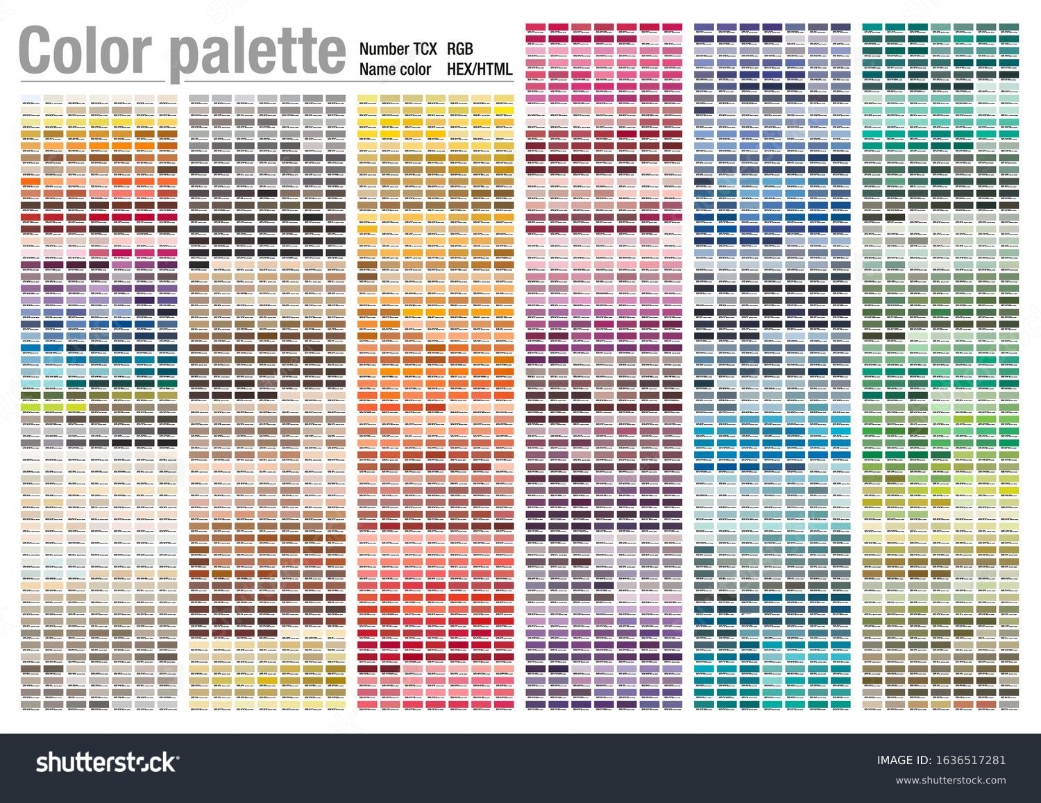 Caldera Pms Color Chart Vector Printable