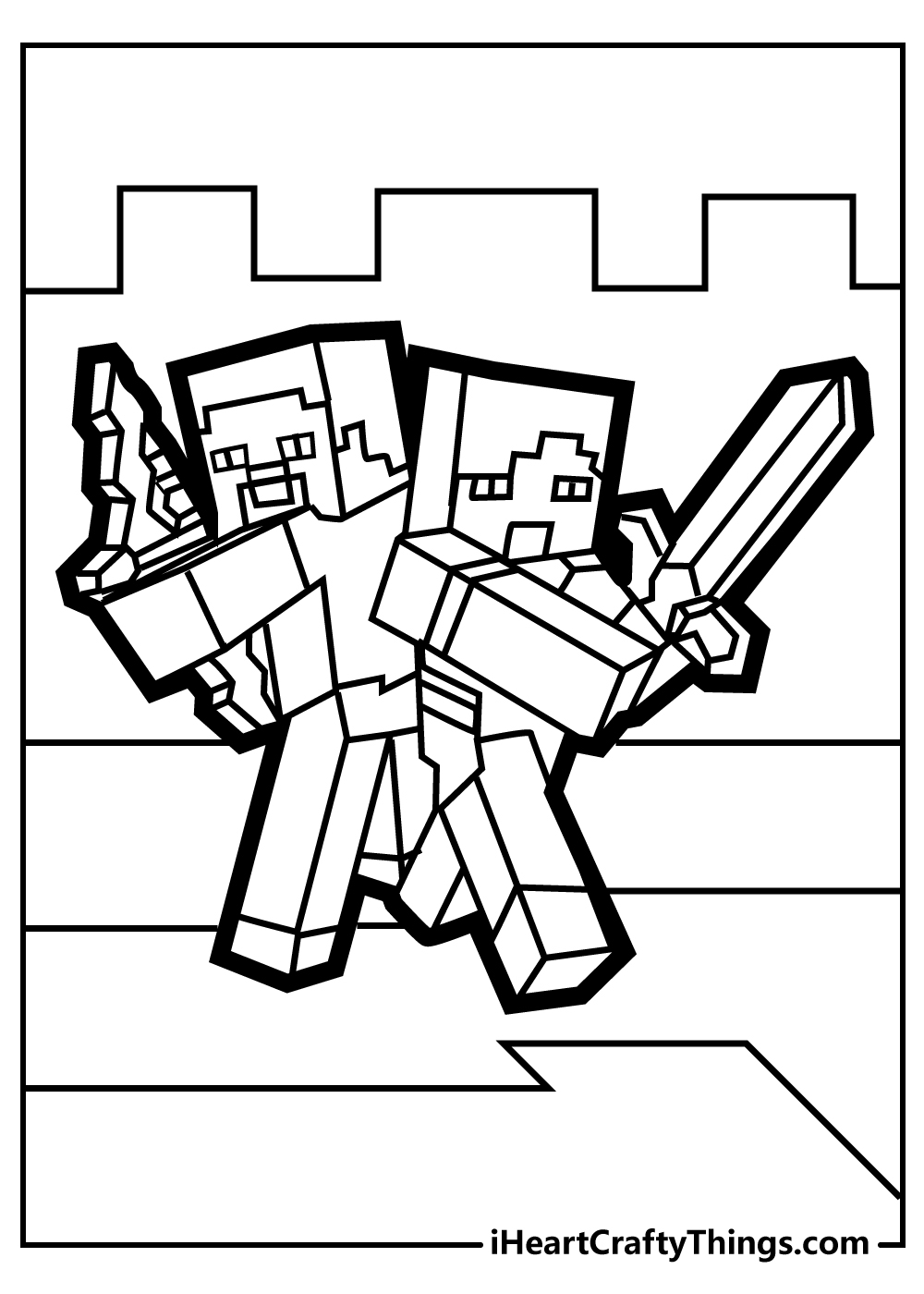 Printable Minecraft Coloring Sheets Minecraft Players