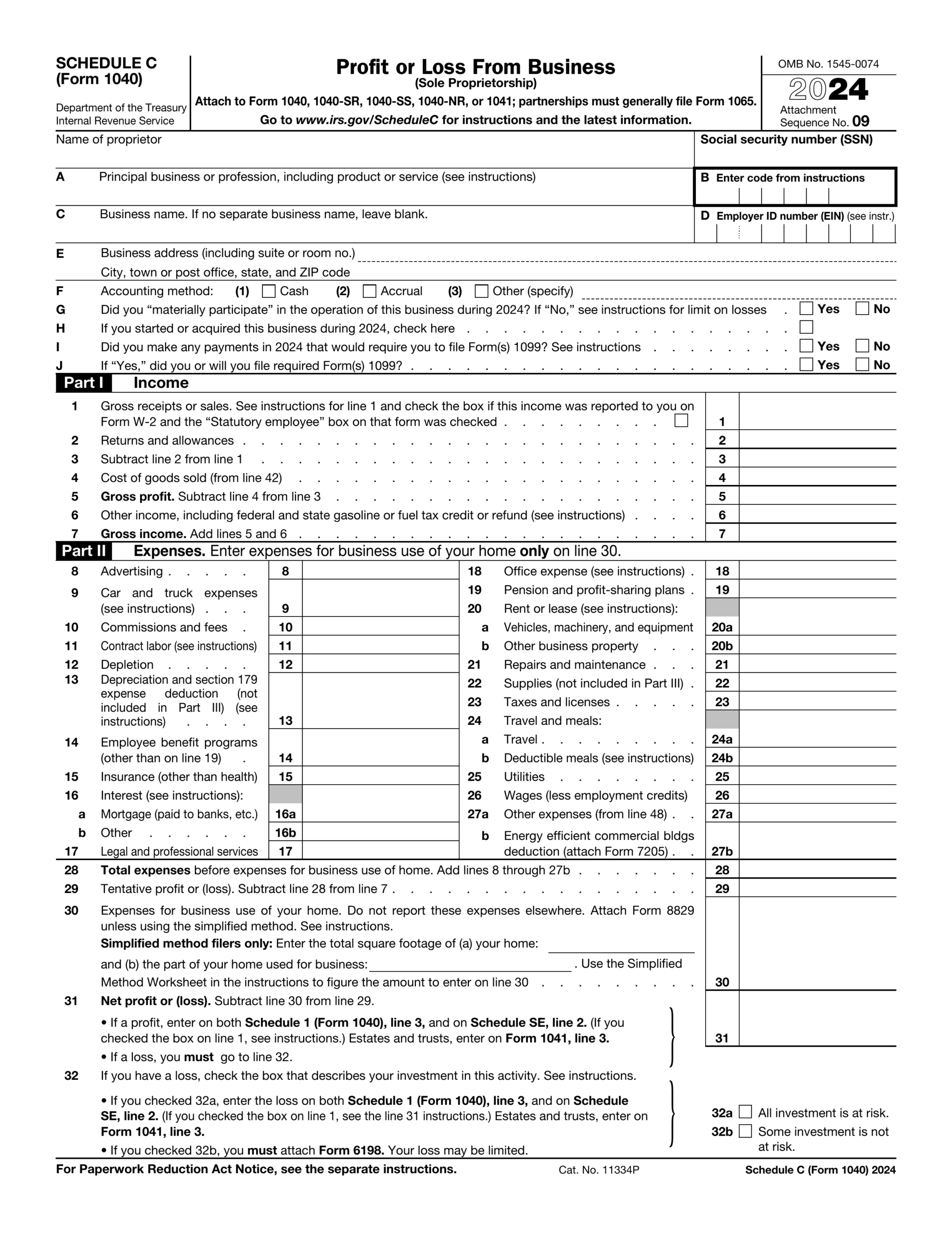 1040 Schedule C 2024 2025 Fill And Edit Online PDF Guru 1040 Schedule C 2024 2025 Fill And Edit Online PDF Guru