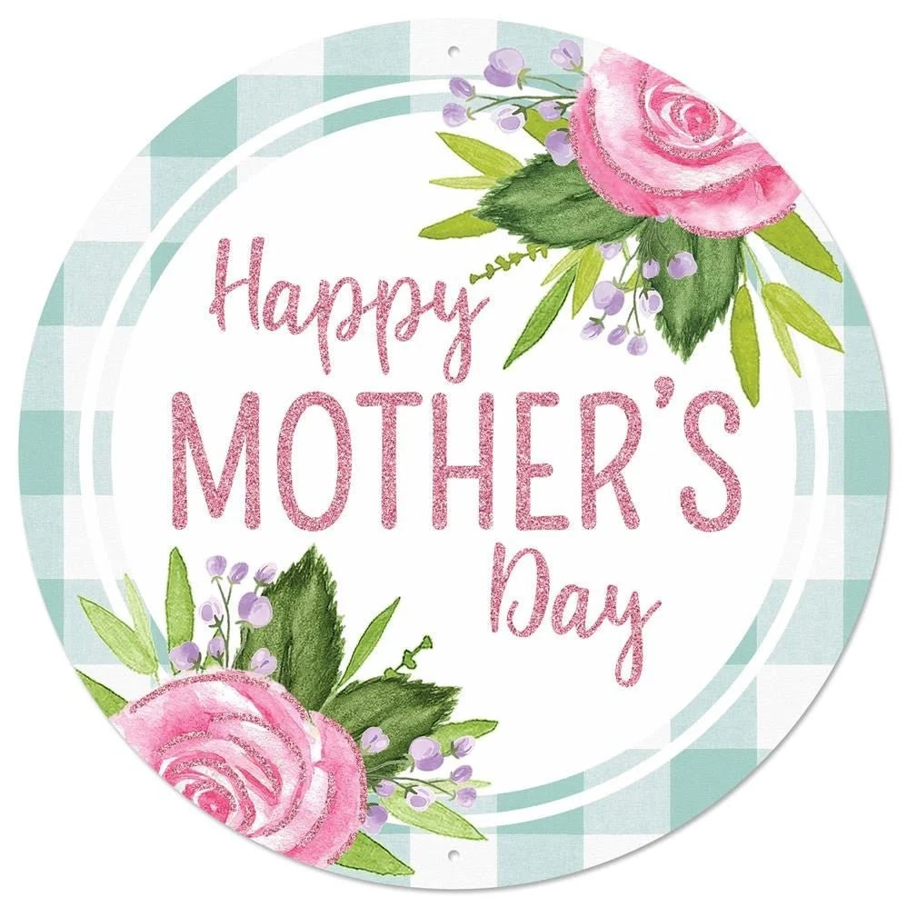 12 Round Happy Mother s Day Sign MD0882 The Wreath Shop