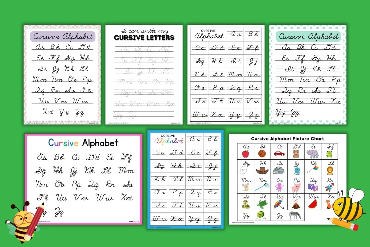 13 Free Printable Cursive Alphabet Charts For Kids 13 Free Printable Cursive Alphabet Charts For Kids
