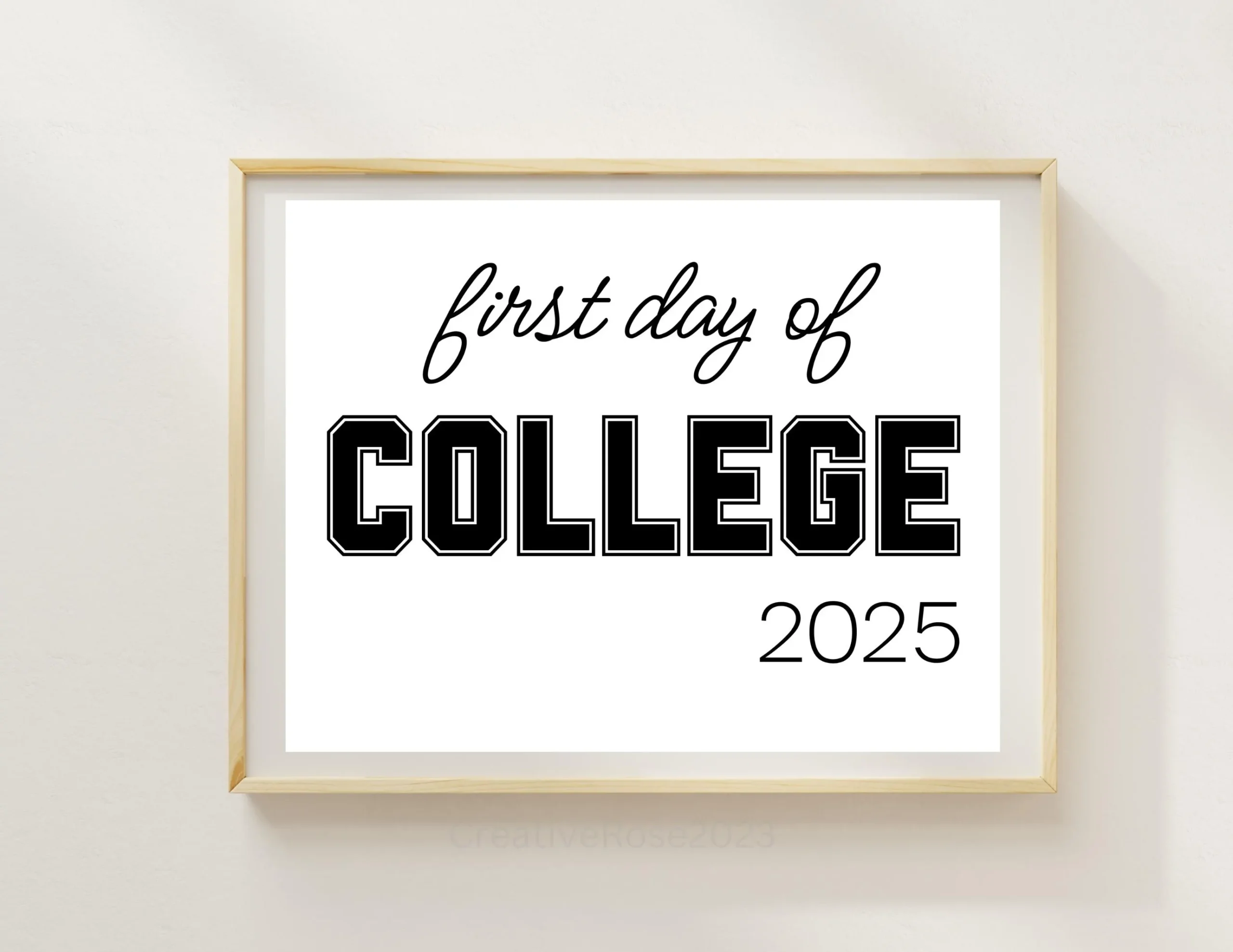1st Day Of College Sign Printable 1st Day Of School Sign First Day Sign Etsy