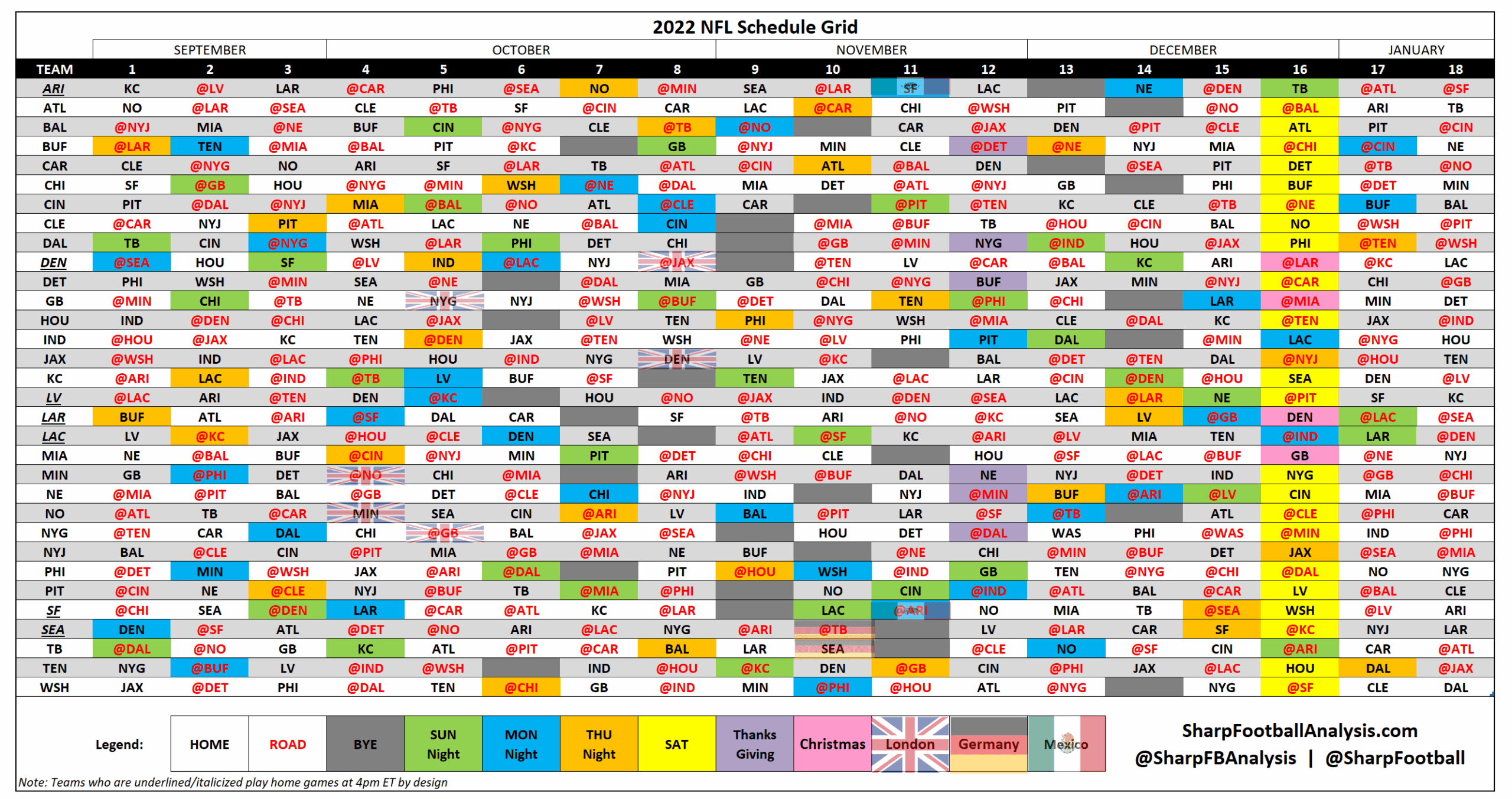 2022 NFL Regular Season Schedule Grid amp Strength Of Schedule Worksheets Library 2022 NFL Regular Season Schedule Grid amp Strength Of Schedule Worksheets Library