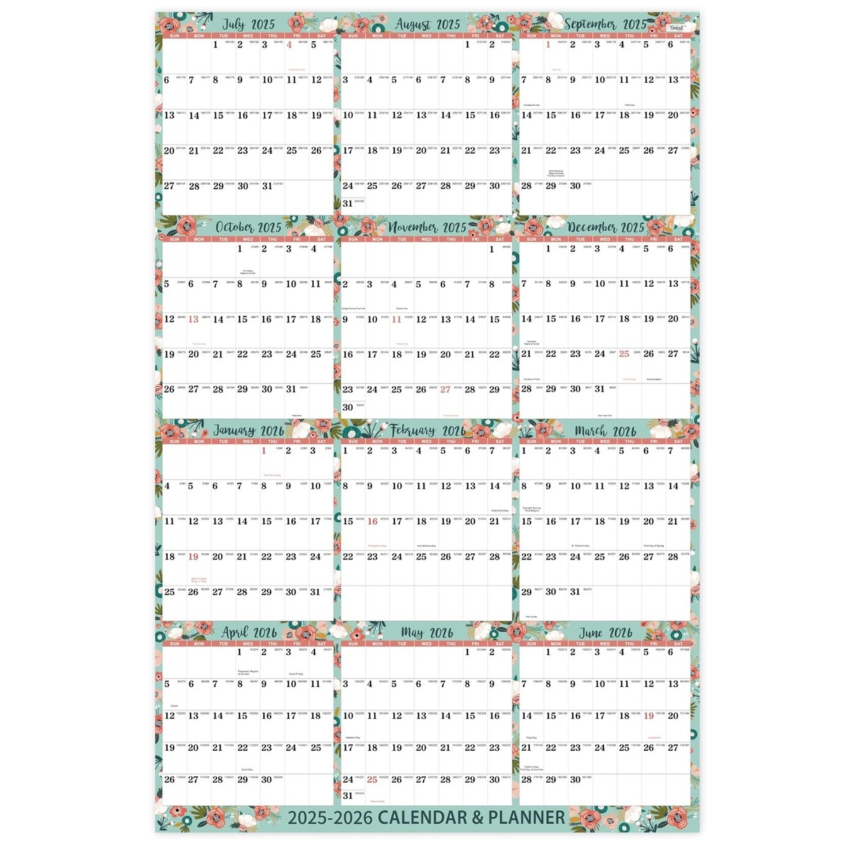 Ebay 2026 Year Planner Printable