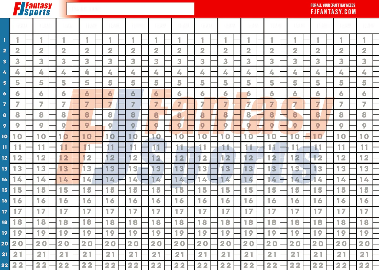 Fantasy Hockey Depth Chart Printable Excel