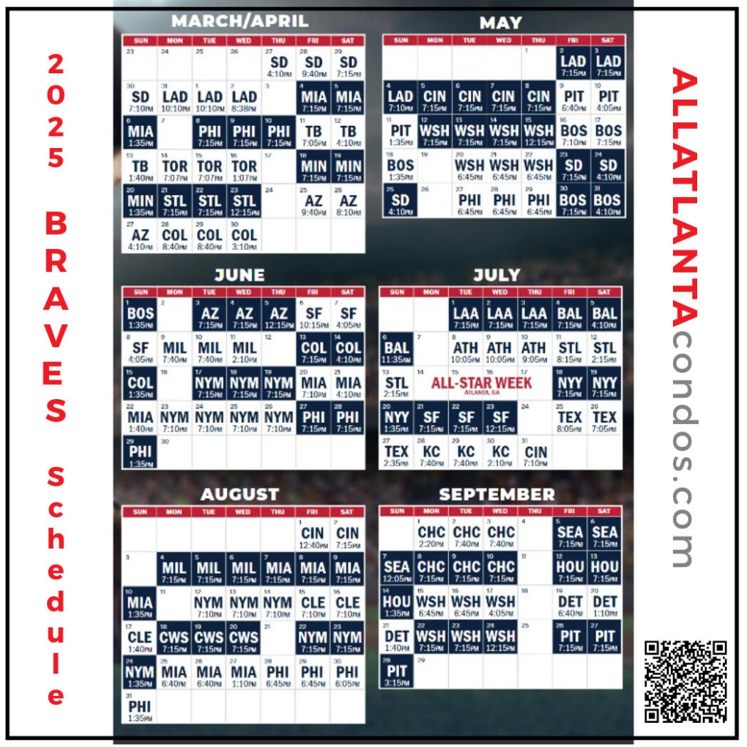 Printable Atlanta Braves Schedule Printable Atlanta Braves Schedule