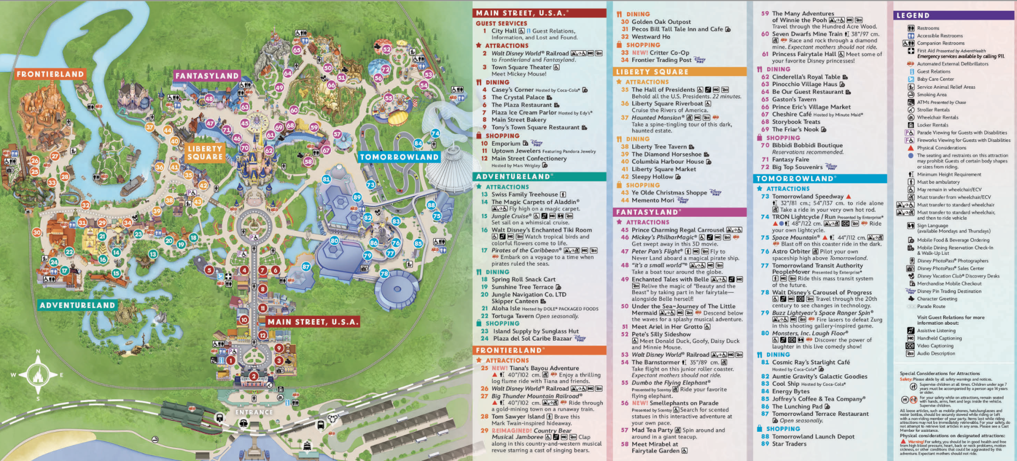 Printable Disney World Attraction List 2026