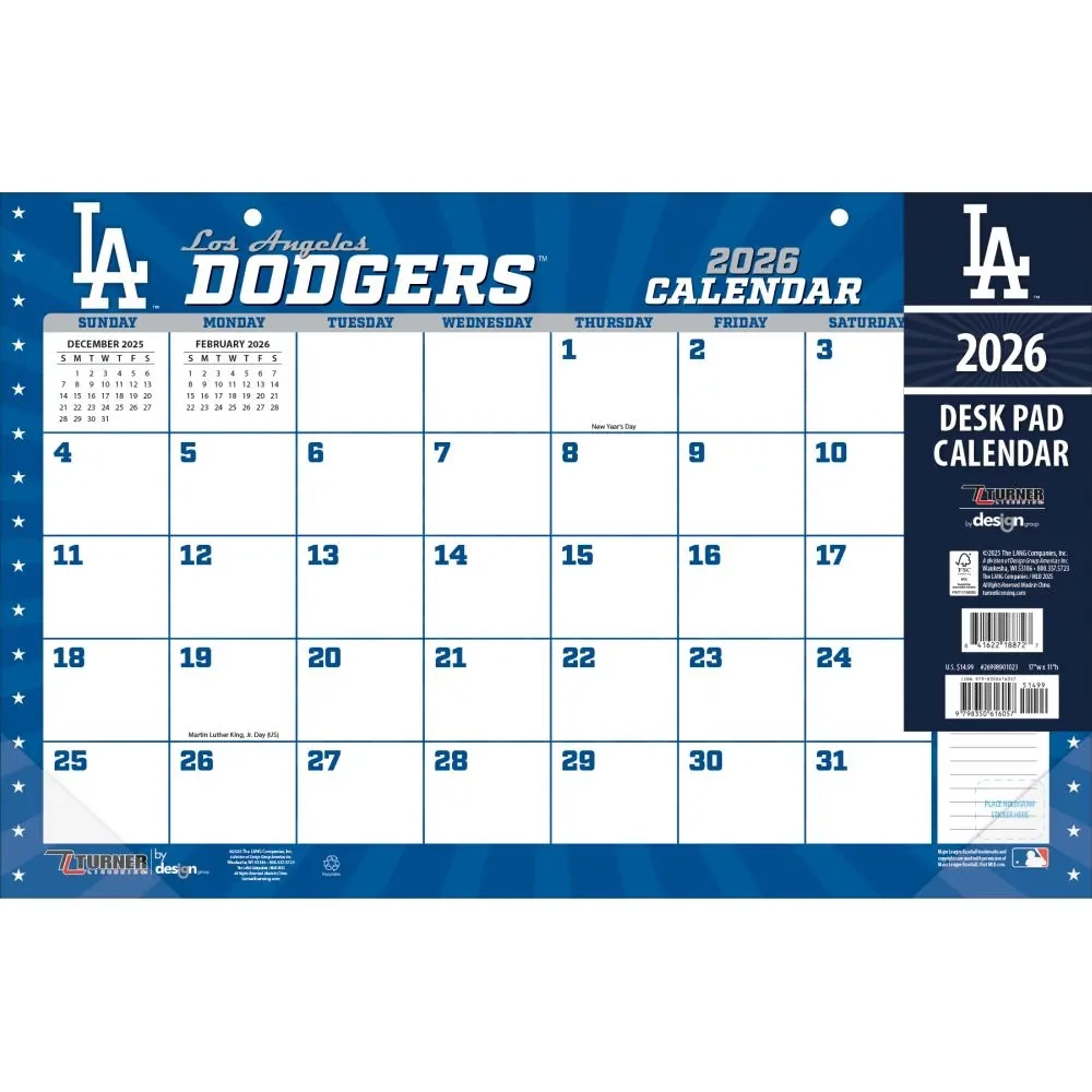 Printable L.A. Dodgers 2026 Schedule