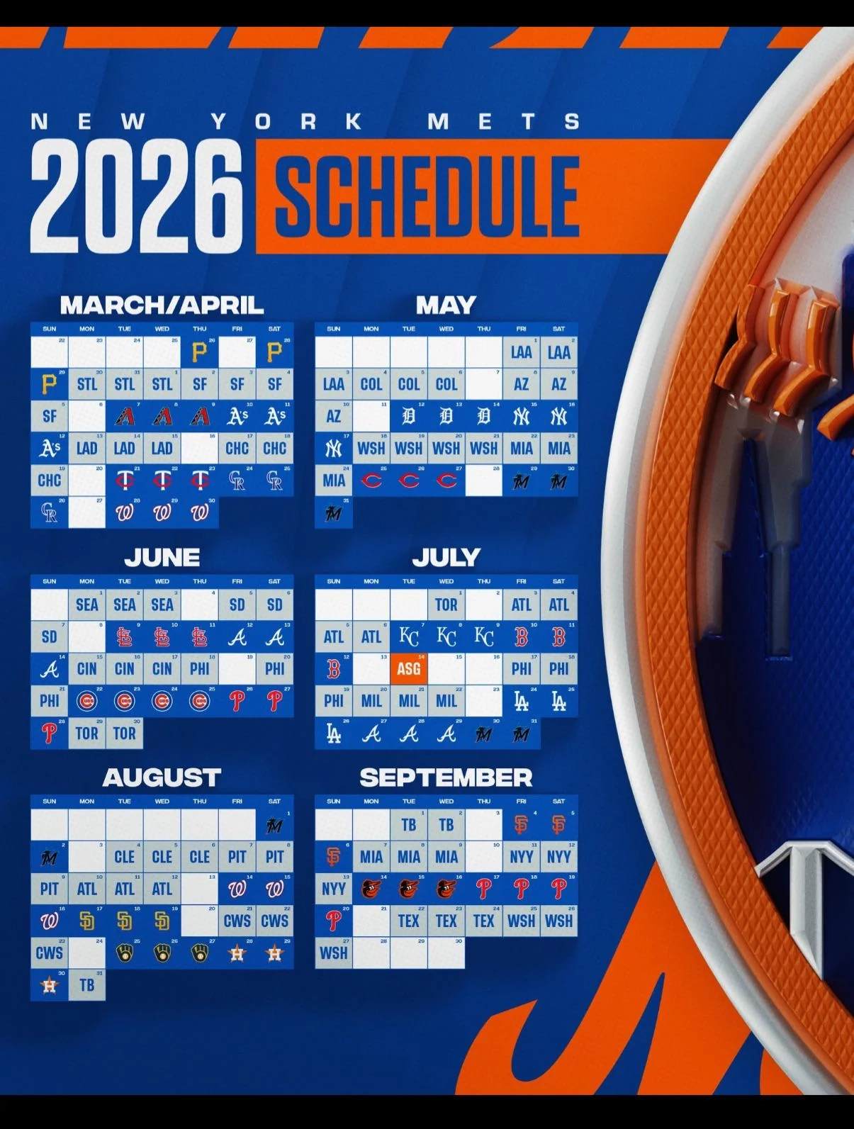 New York Mets 2026 Schedule Printable