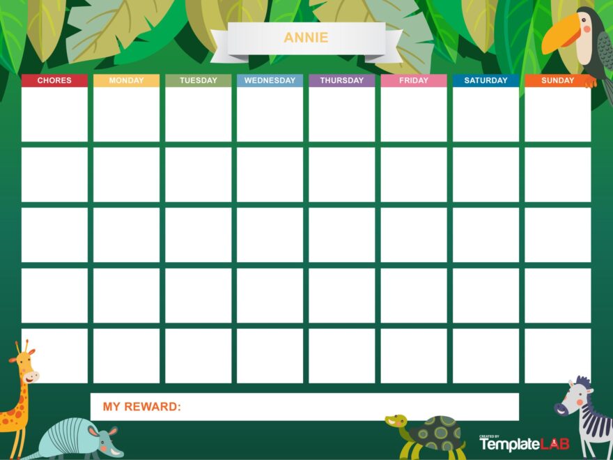 22 Printable Reward Charts For Kids PDF Excel Word