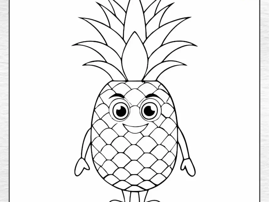 24 Pineapple Coloring Pages Free PDF To Print Woo Coloring