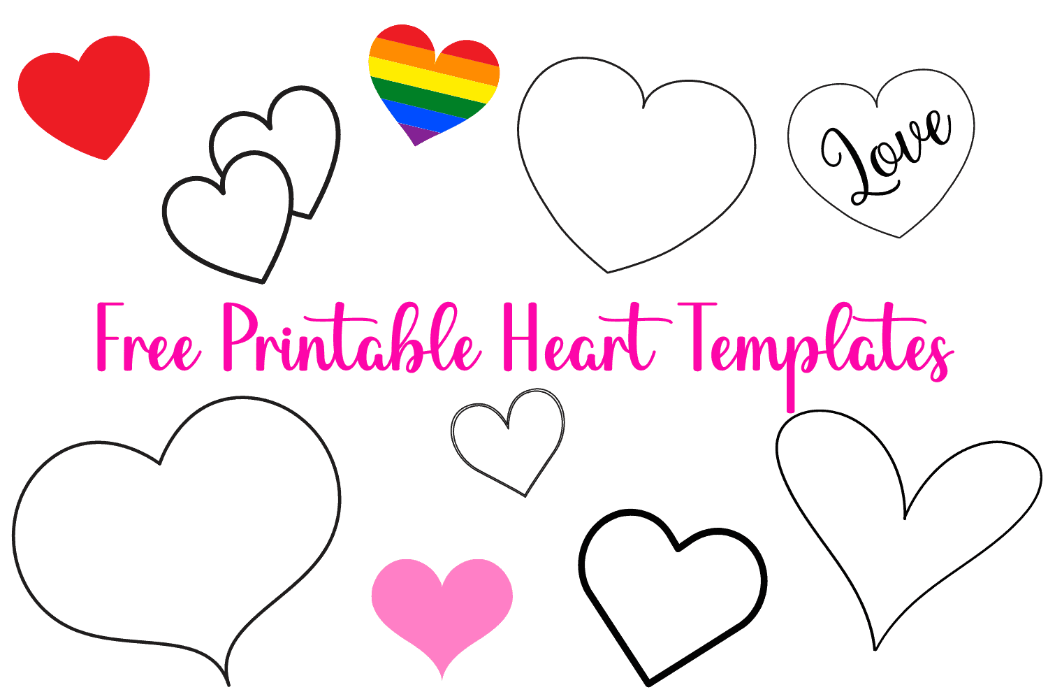 Full Sheet Printable Hearts