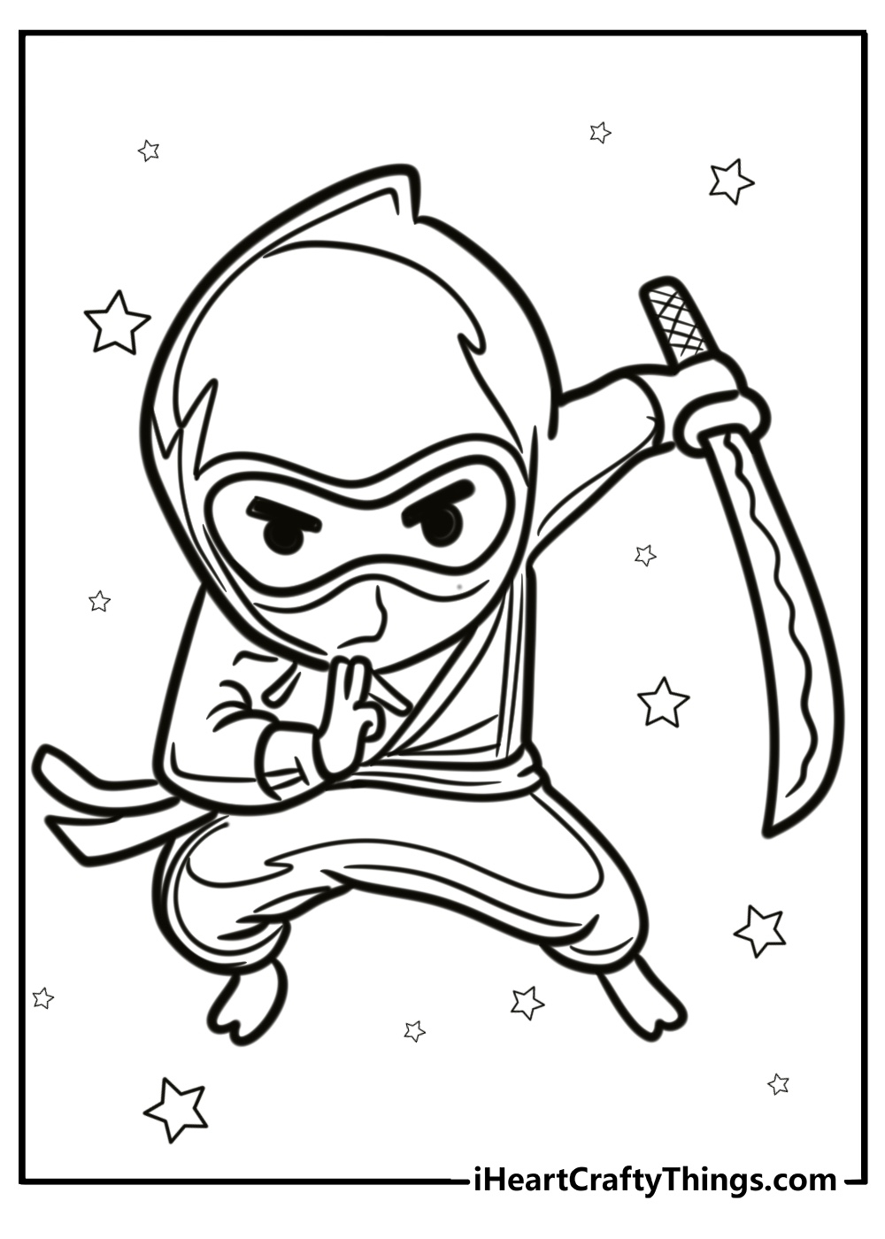 Free Printable Savage Ninja Coloring Sheets