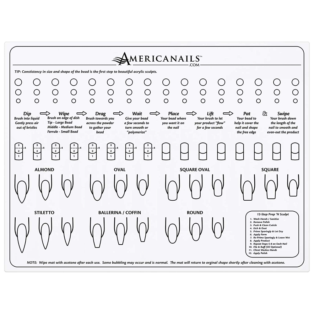 Printable Acrylic Nail Practice Sheet