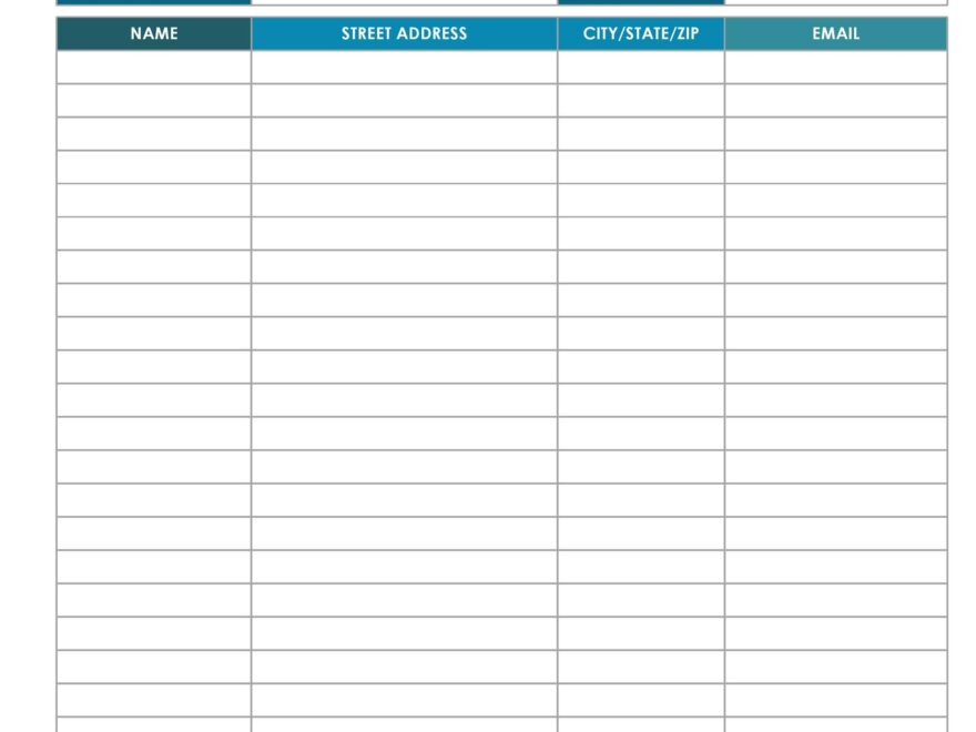 37 Free Email List Templates PDF MS Word Excel TemplateLab
