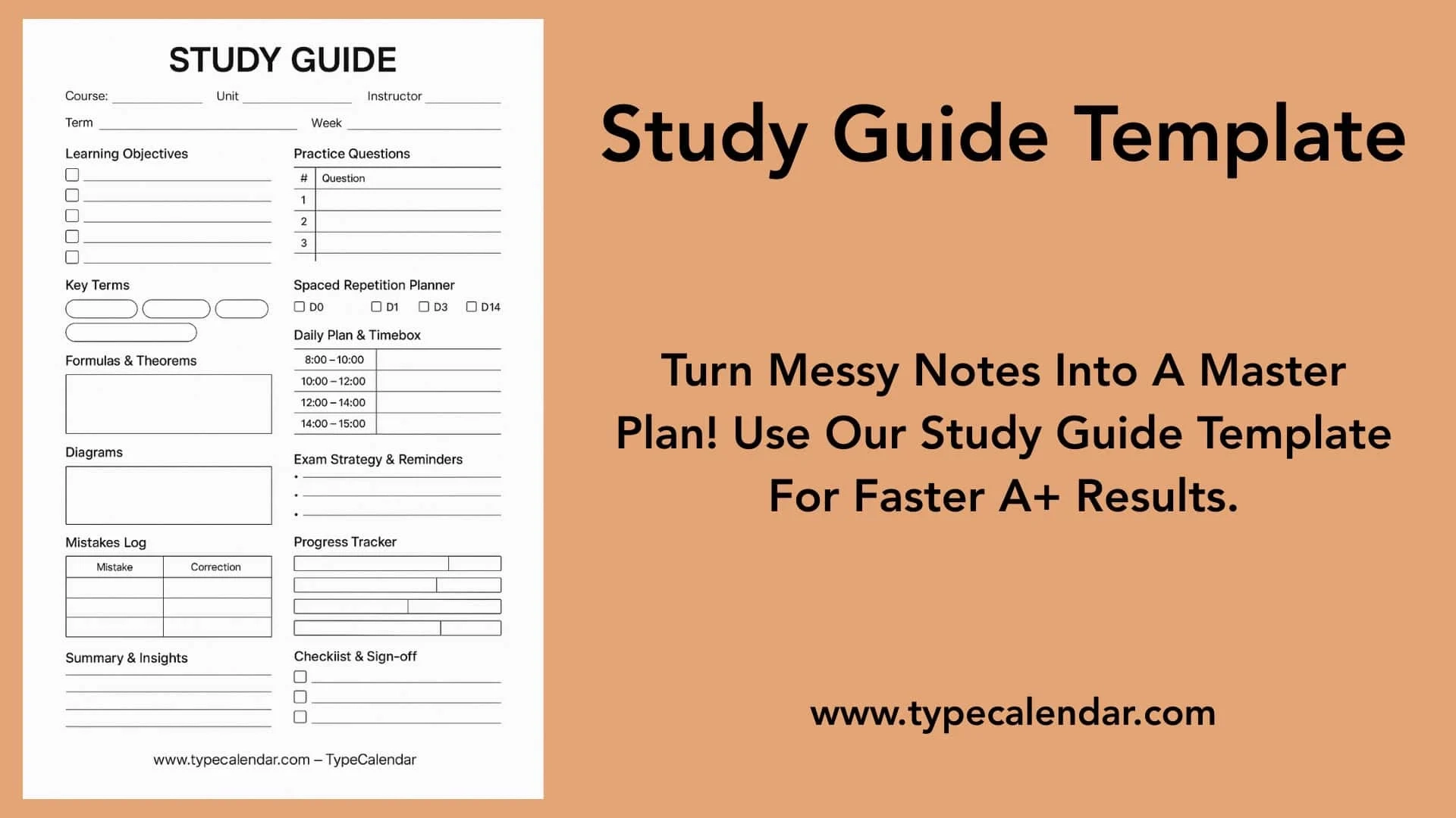 38 Free Printable Study Guide Templates