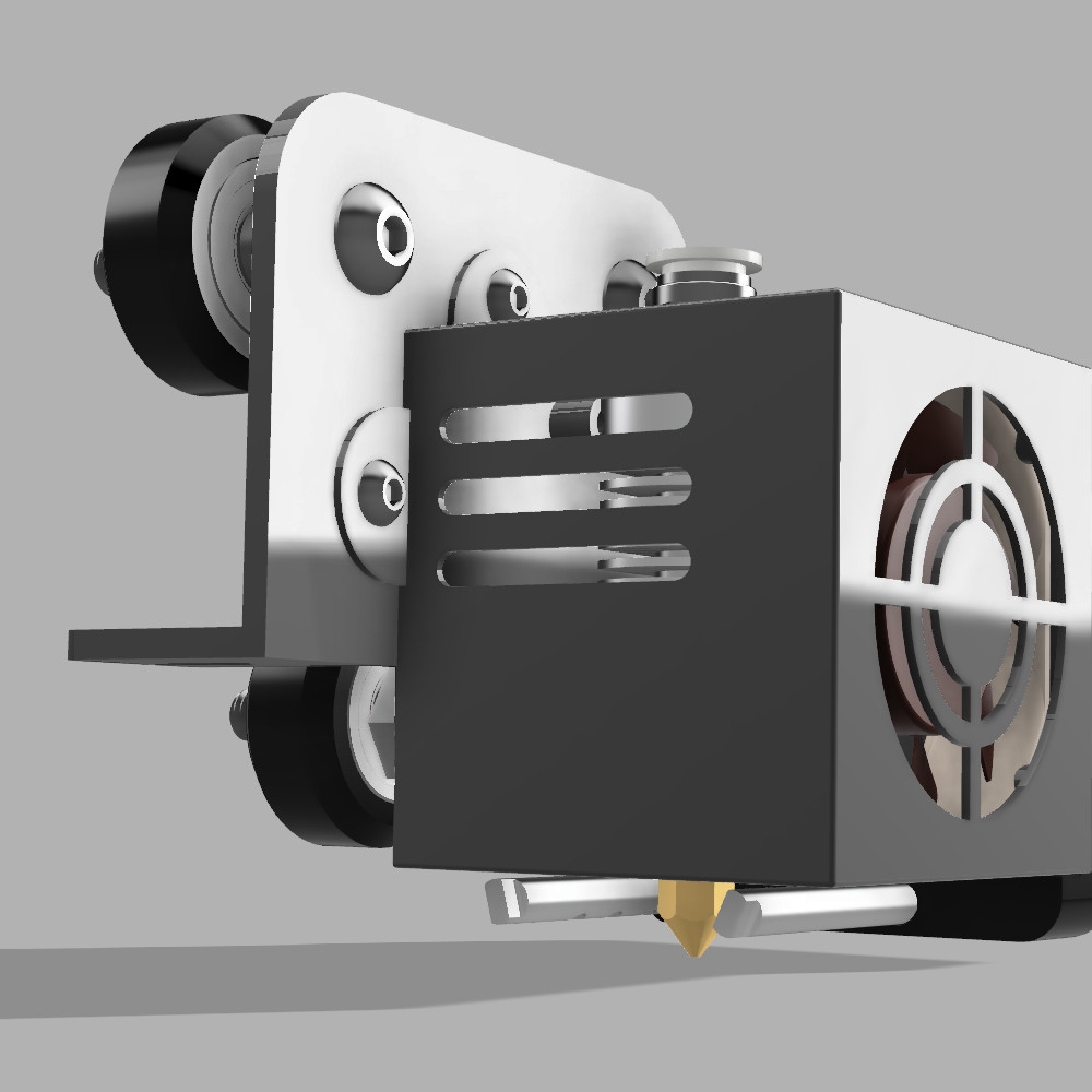 3D Printable Creality Ender 3 Tusk Part Fan Nozzle By Gareth Price