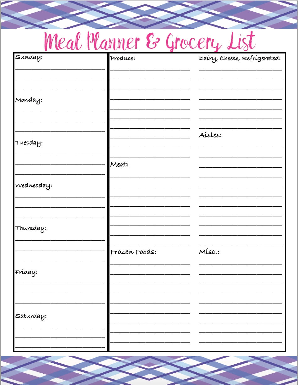 4 Free Printable Meal Planners Grocery Lists Save Time Money 4 Free Printable Meal Planners Grocery Lists Save Time Money