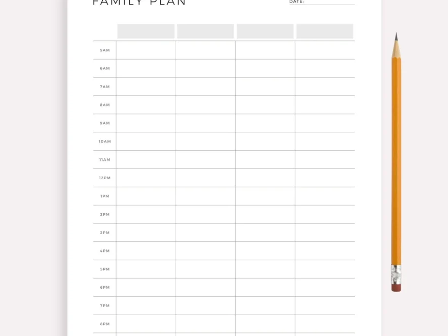 4 Person Weekly Planner Etsy