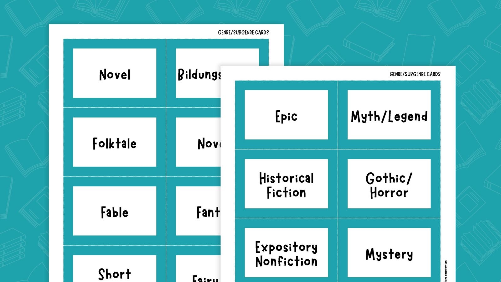 Literature Genre Elementary School Printable List Literature Genre Elementary School Printable List