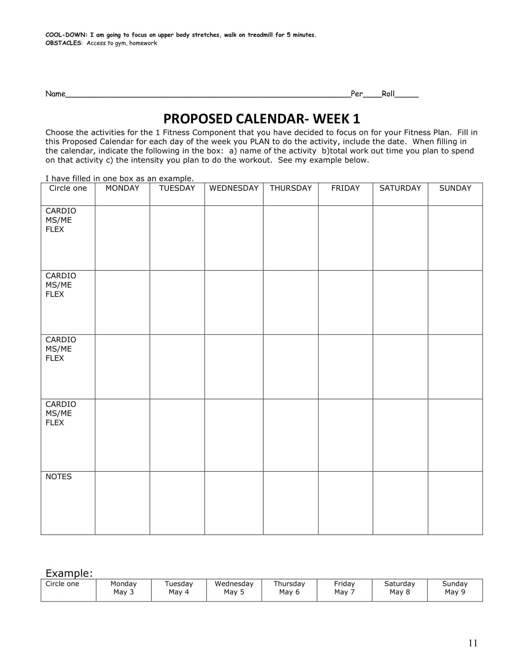 56 Free Printable Exercise Chart Templates Word PDF 56 Free Printable Exercise Chart Templates Word PDF