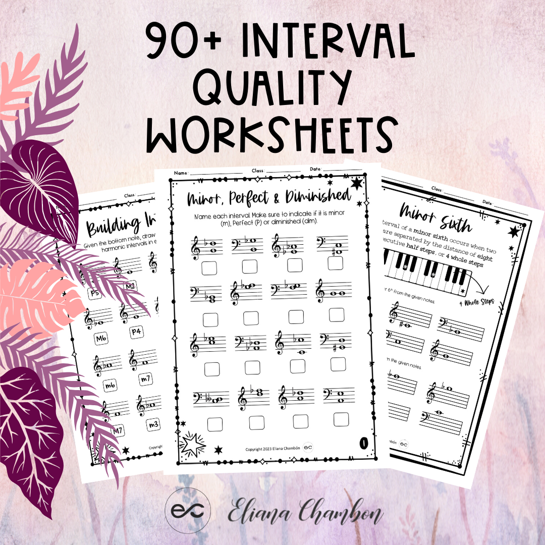 Music Building Interval Quiz Printable