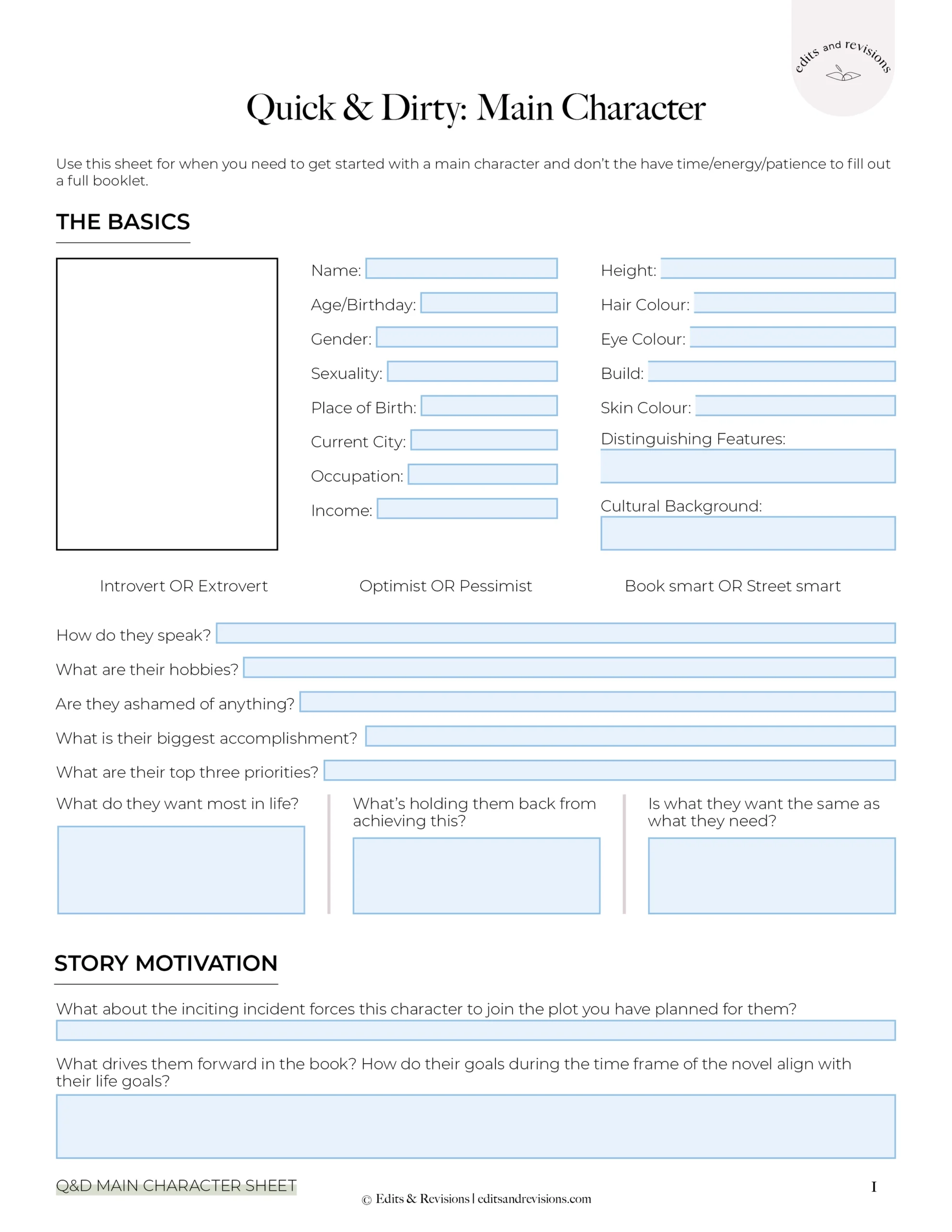 A Guide To Character Sheets For Romance Authors Edits Revisions Romance Editing By Sarah Reside