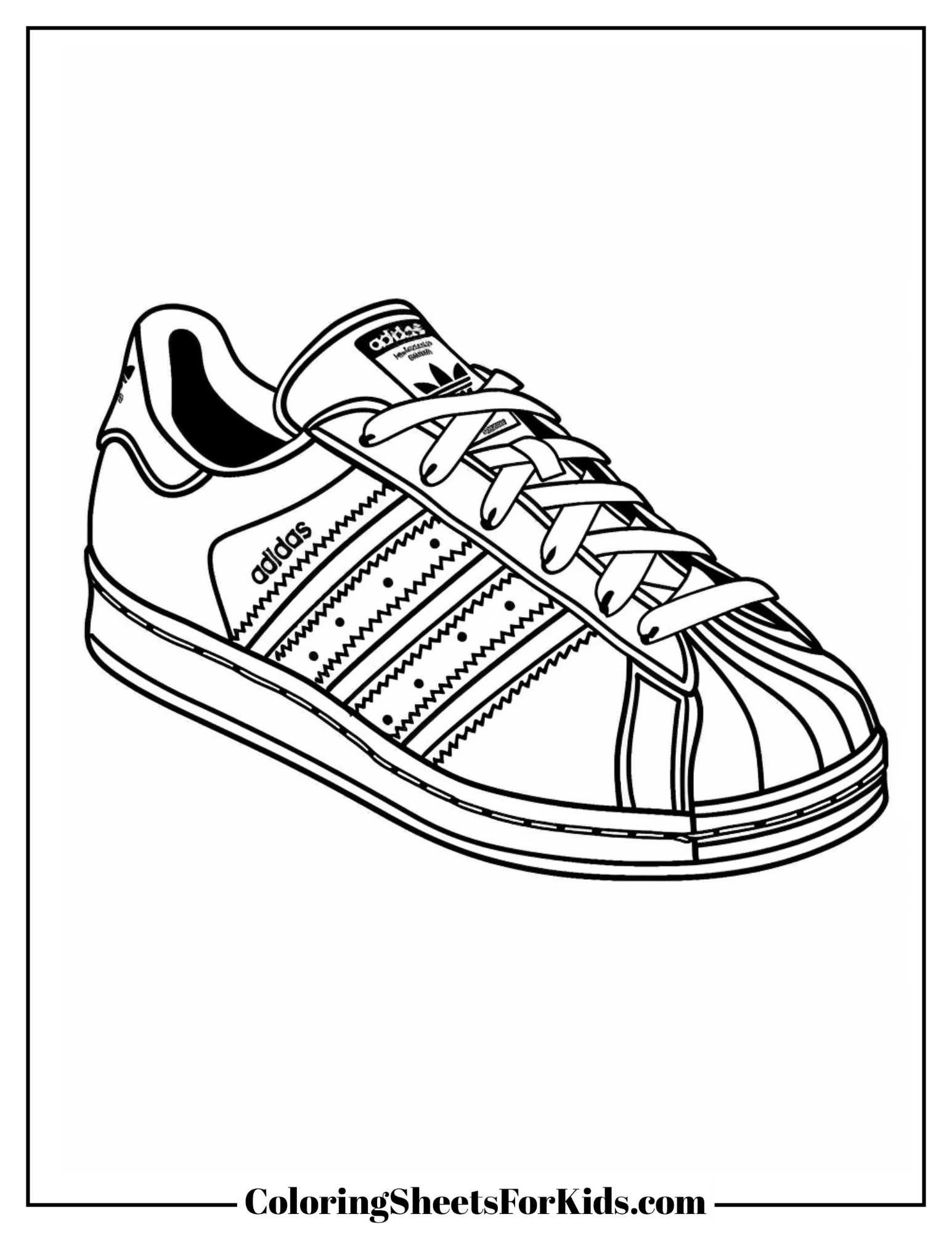 Adidas Superstar Printable Coloring Sheet