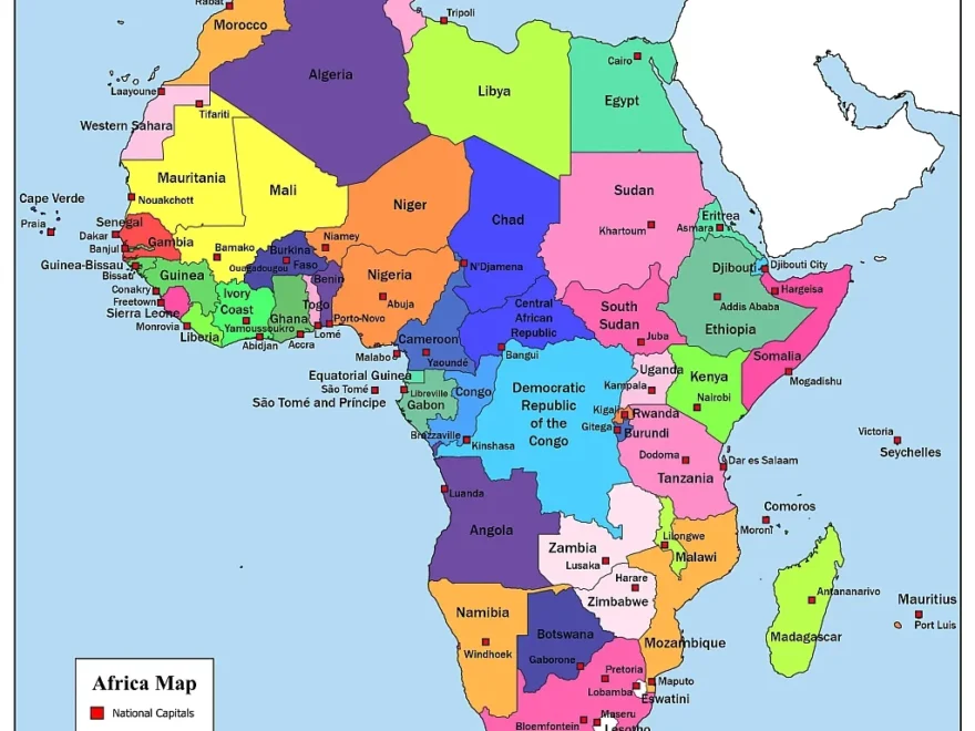 Africa Map With Countries Labeled Map Of Africa PDF