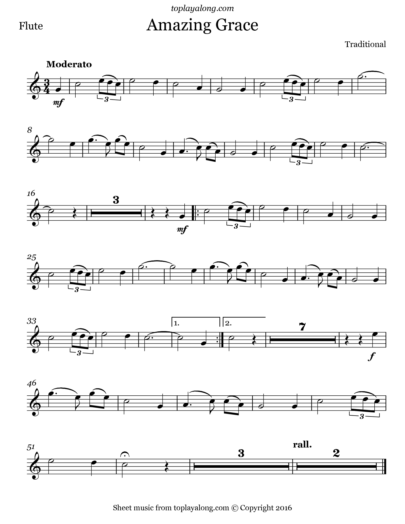 Amazing Grace Toplayalong