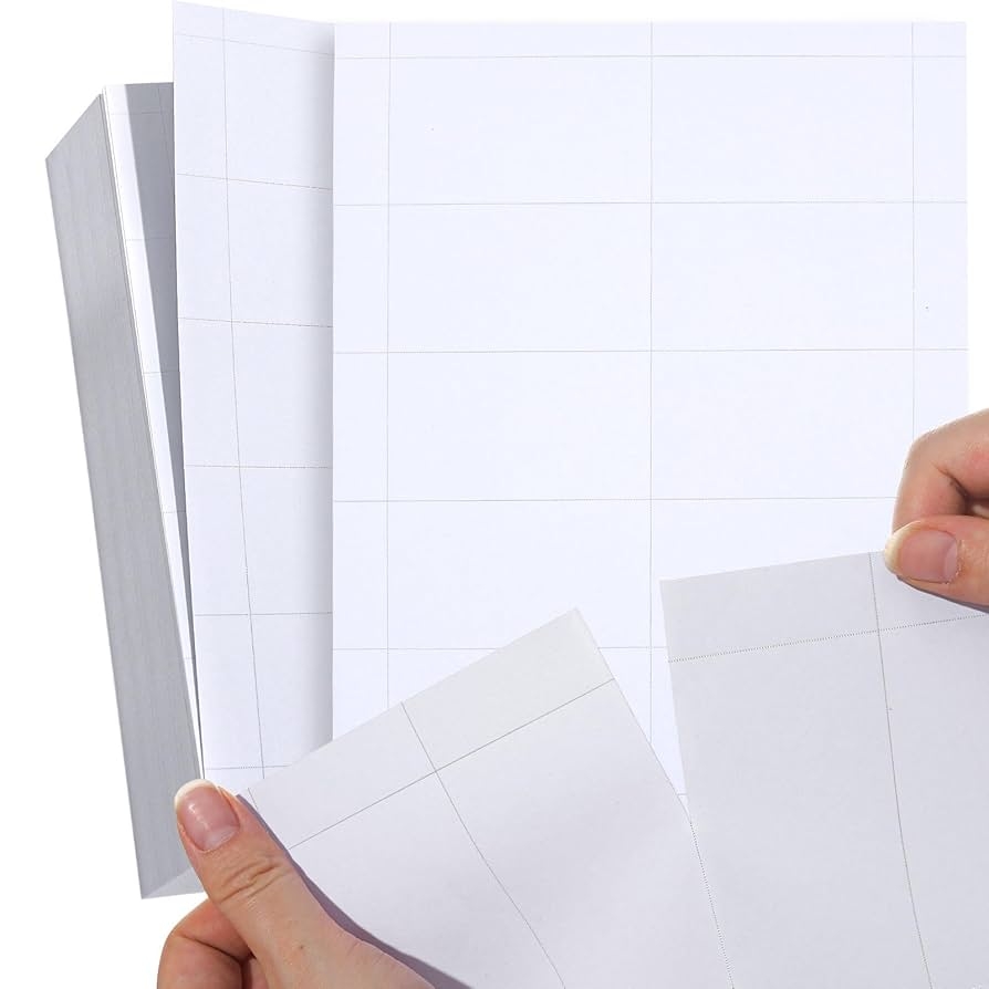 Amazon 500 Piece Blank Printable Business Cards 3 5 X 2 Perforated Card Stock Paper For Inkjet And Laser Printers 10 Cards Per Sheet White Office Products