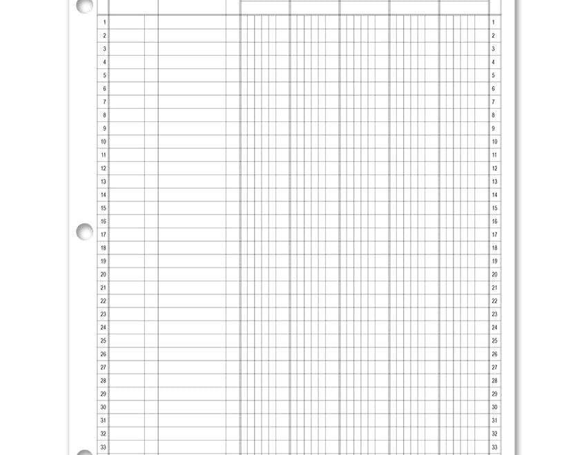 Amazon BookFactory 5 Column Ledger Sheets Account Loose Paper Accounting Paper Five Columns Columnar Sheet Format 3 Hole Punched Loose Leaf Sheets 50 Pgs 8 5 X 11 Made In USA Office Products