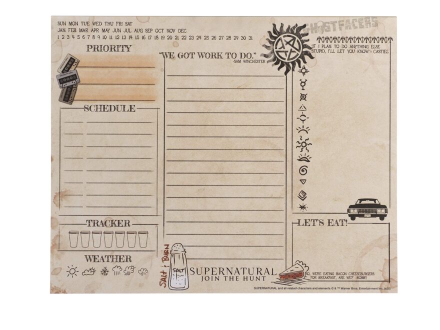 Amazon Conquest Journals Supernatural Daily Planning Notepad Tear Off Sheets 50 Pages 8 X 10 Priorities Schedule To Do s Notes Meal Planner And Daily Habit Tracker Office Products