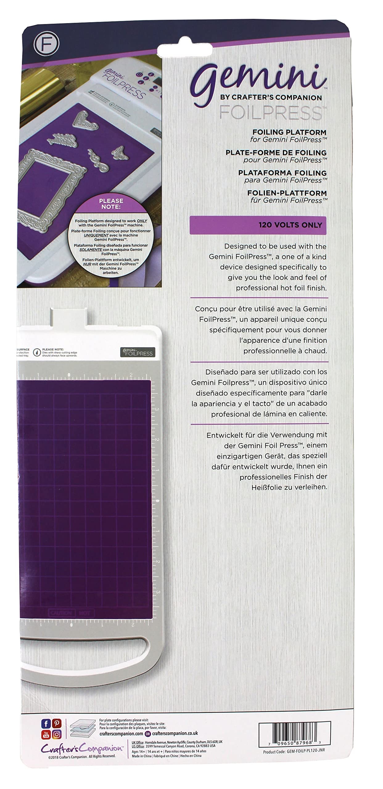 Amazon Crafter s Companion Gemini Foilpress Machine Hot Plate White Amazon Crafter s Companion Gemini Foilpress Machine Hot Plate White