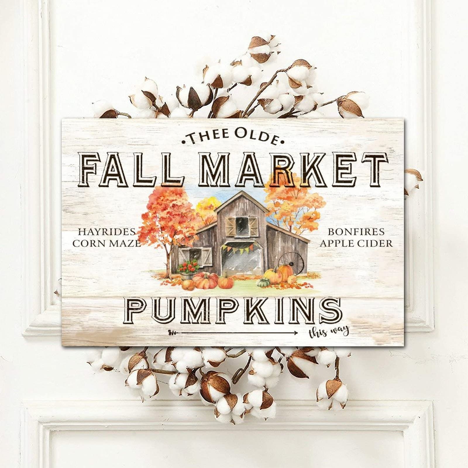 Amazon Fall Market Pumpkins Farm Flower Wooden Sign Rustic Farm Harvest Harvest Festival Door Sign Wall Decor Hanging Plaque Sign For Home Room Office Garden Kitchen Housewarming Gift 8x12in Home 