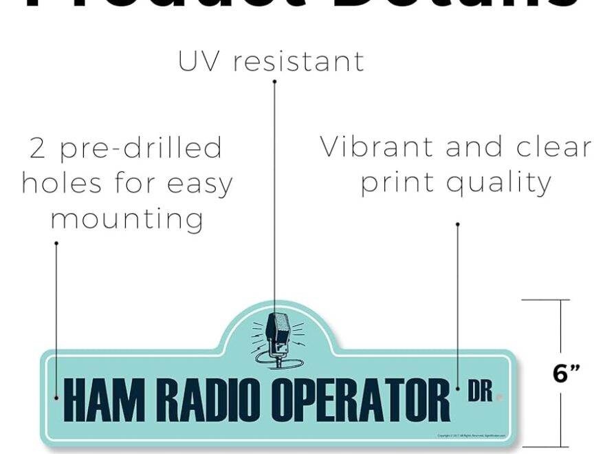 Amazon Ham Radio Operator 3 Pack Plastic Street Sign Crossing Sign Warning Sign Vintage Rustic Beware Warning Xing Communication Radio Antenna Amateur Technology Signal Broadcast Hobby Fun Decor Office Products