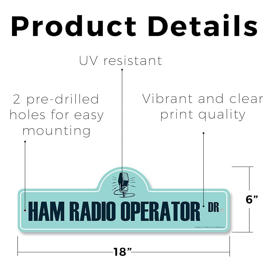 Amazon Ham Radio Operator 3 Pack Plastic Street Sign Crossing Sign Warning Sign Vintage Rustic Beware Warning Xing Communication Radio Antenna Amateur Technology Signal Broadcast Hobby Fun Decor Office Products Amazon Ham Radio Operator 3 Pack Plastic Street Sign Crossing Sign Warning Sign Vintage Rustic Beware Warning Xing Communication Radio Antenna Amateur Technology Signal Broadcast Hobby Fun Decor Office Products