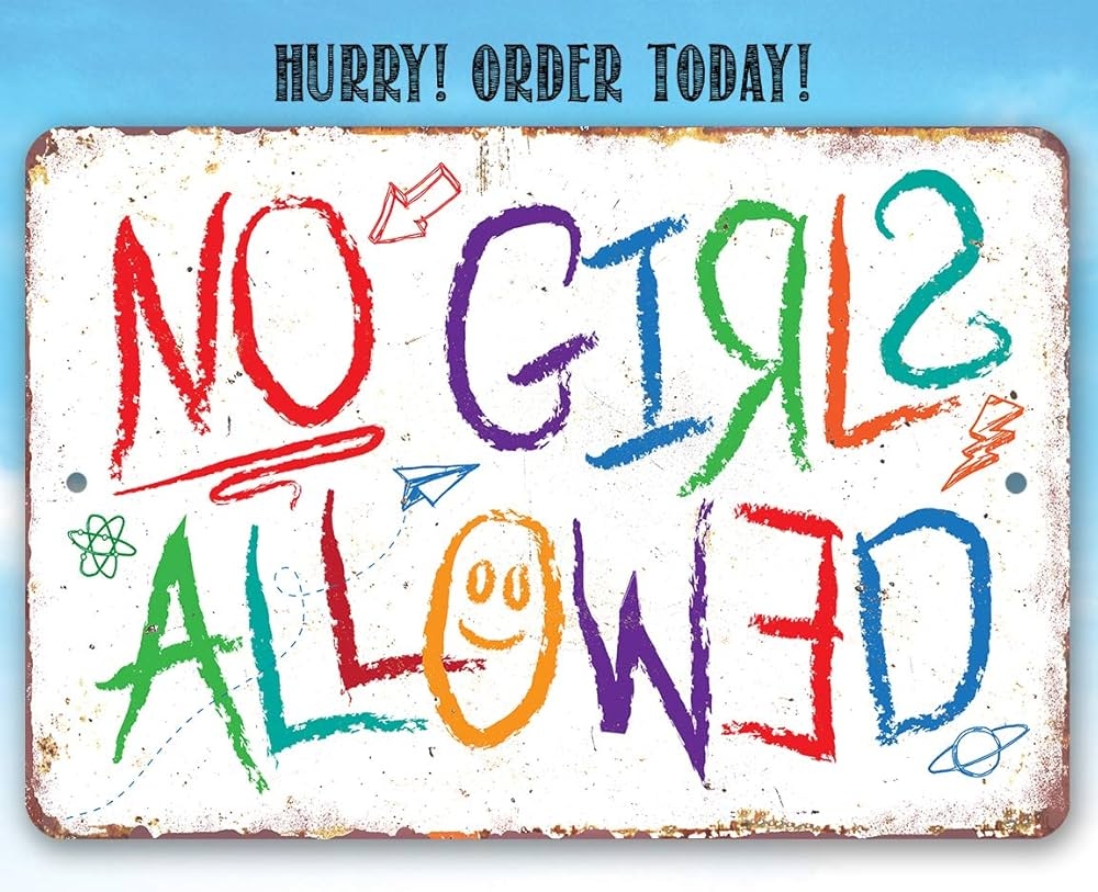 Amazon No Girls Allowed Sign Great Playhouse And Treehouse Accessories Tree House Decoration And Boys Bedroom Door Crayon Print Display 12x18 Use Indoors Or Outdoors Durable Metal Sign Home  Amazon No Girls Allowed Sign Great Playhouse And Treehouse Accessories Tree House Decoration And Boys Bedroom Door Crayon Print Display 12x18 Use Indoors Or Outdoors Durable Metal Sign Home