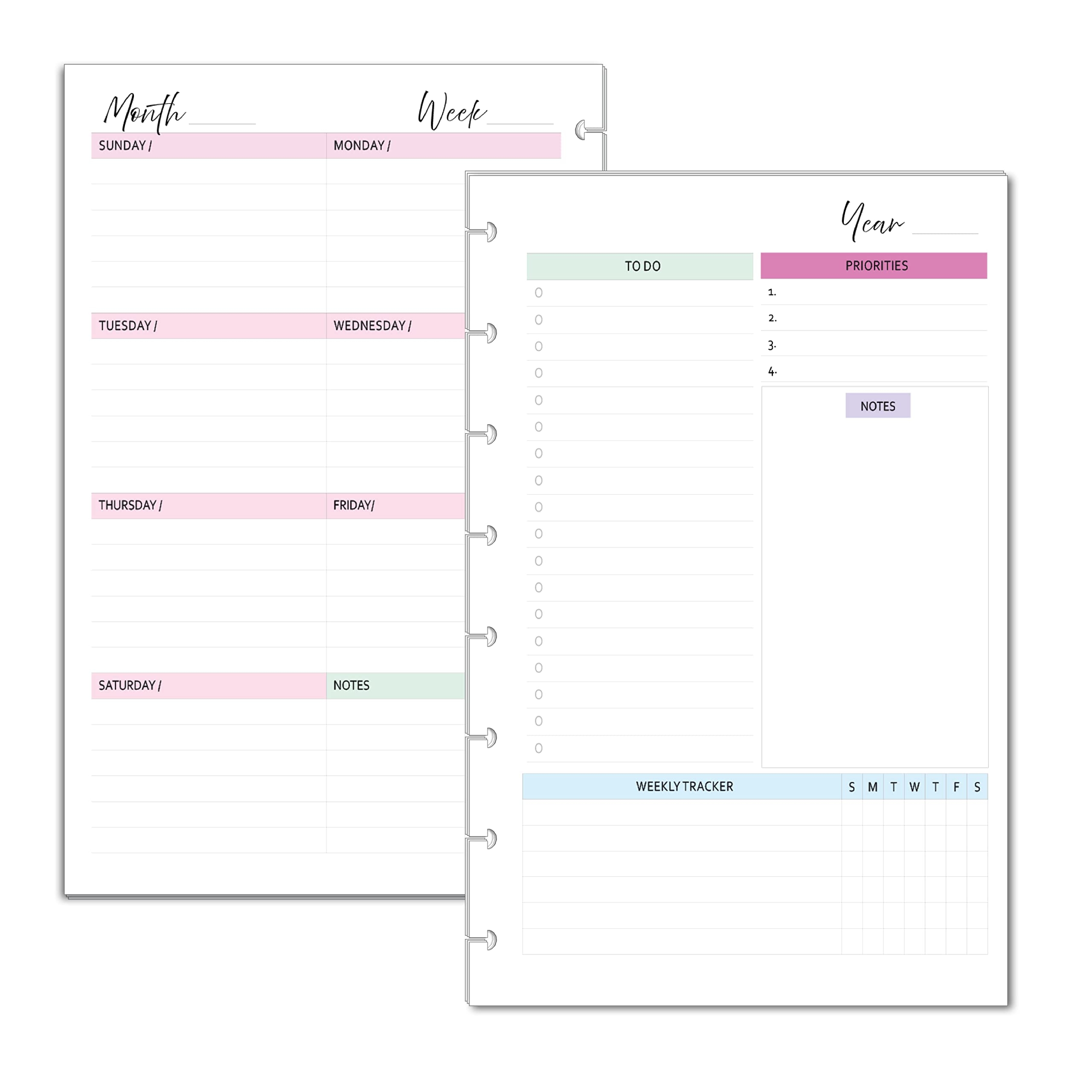 Free Printable Planner Pages Half Size