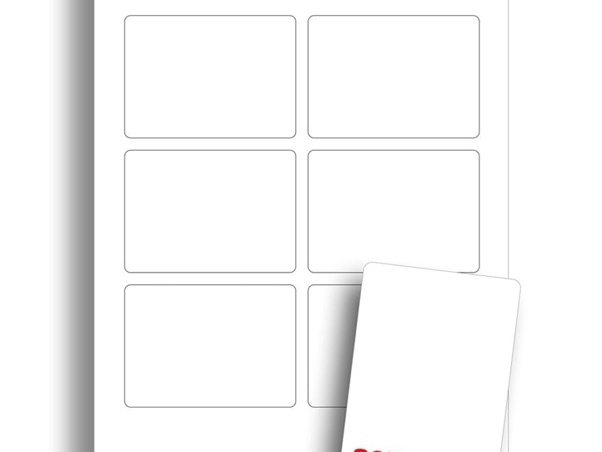 Amazon White Printable Playing Card Paper Blank Playing Cards For Inkjet Laser Printers Heavyweight 80lb Cover 10 Sheets 60 Blank Playing Cards Office Products