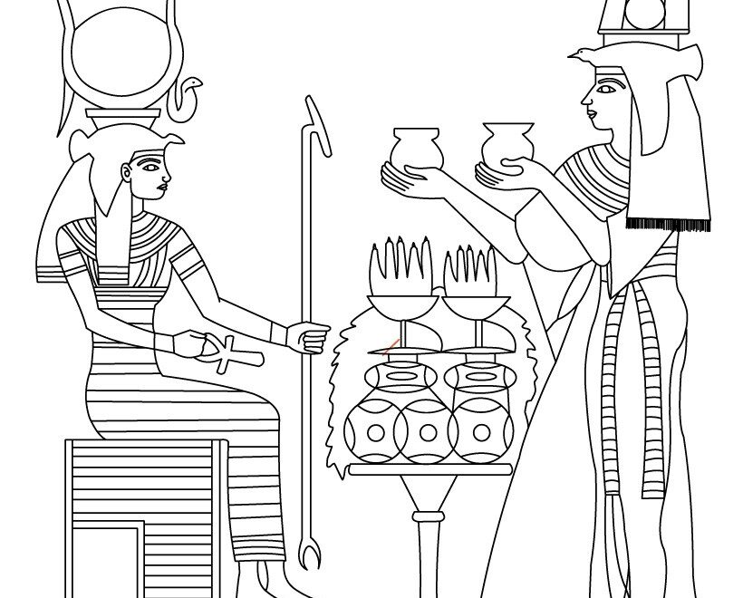 Ancient Egypt Art Coloring Pages Hellokids