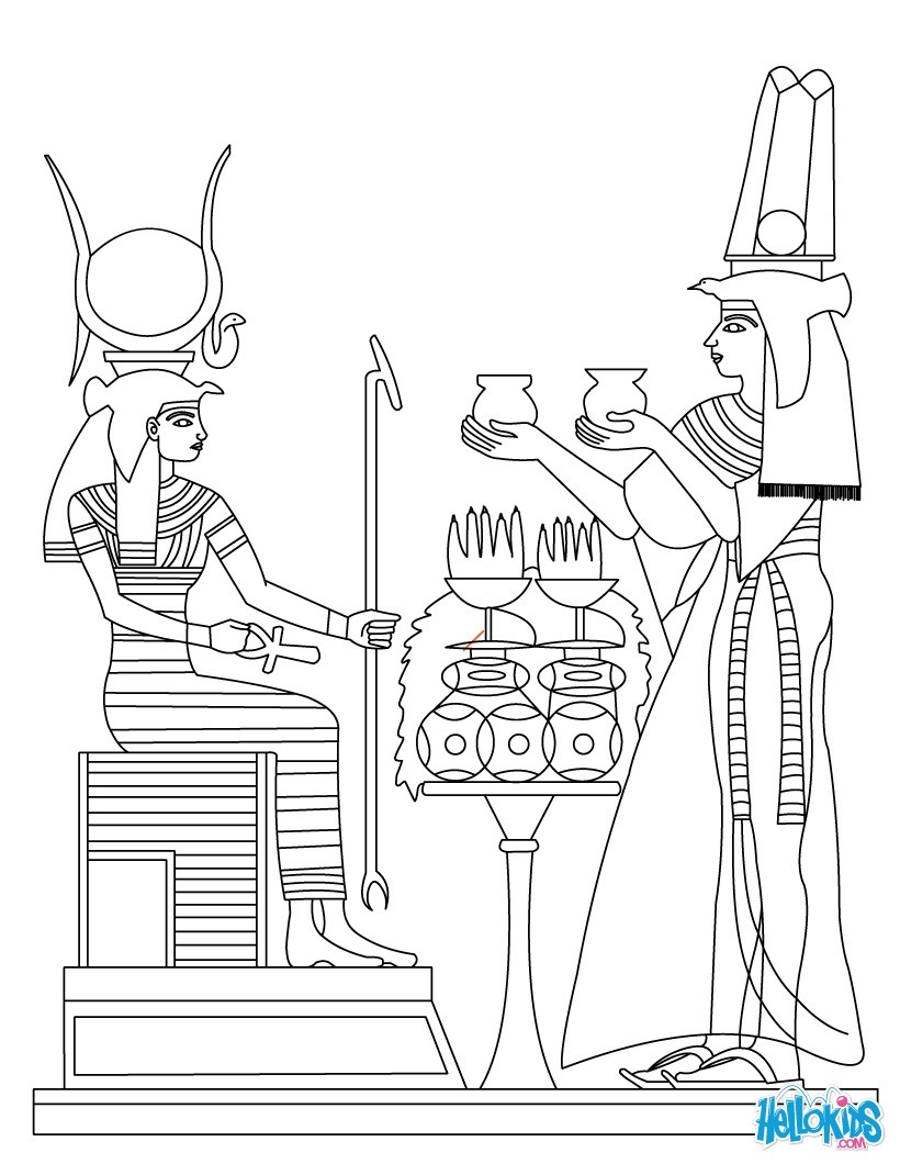 Ancient Egypt Art Coloring Pages Hellokids