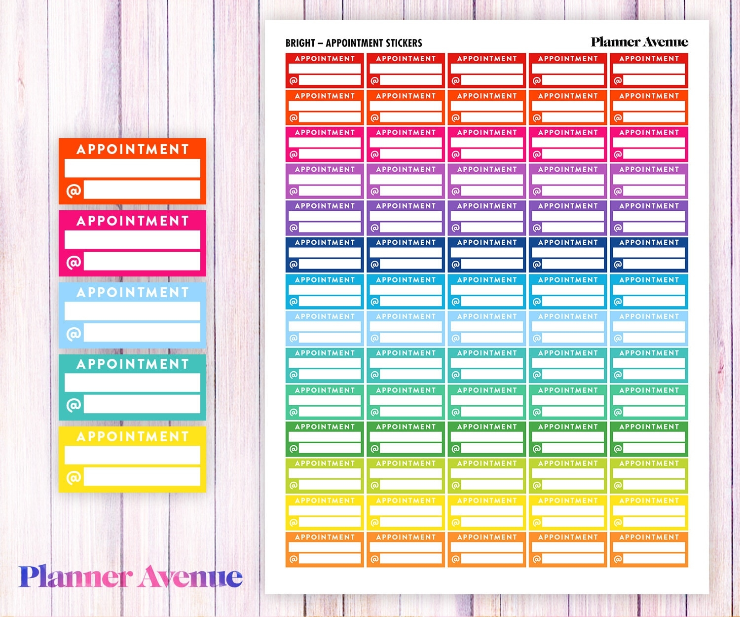 Appointment Stickers Printable Planner Stickers Appointment Printable Stickers Erin Condren Life Planner ECLP Pastel Bright Etsy