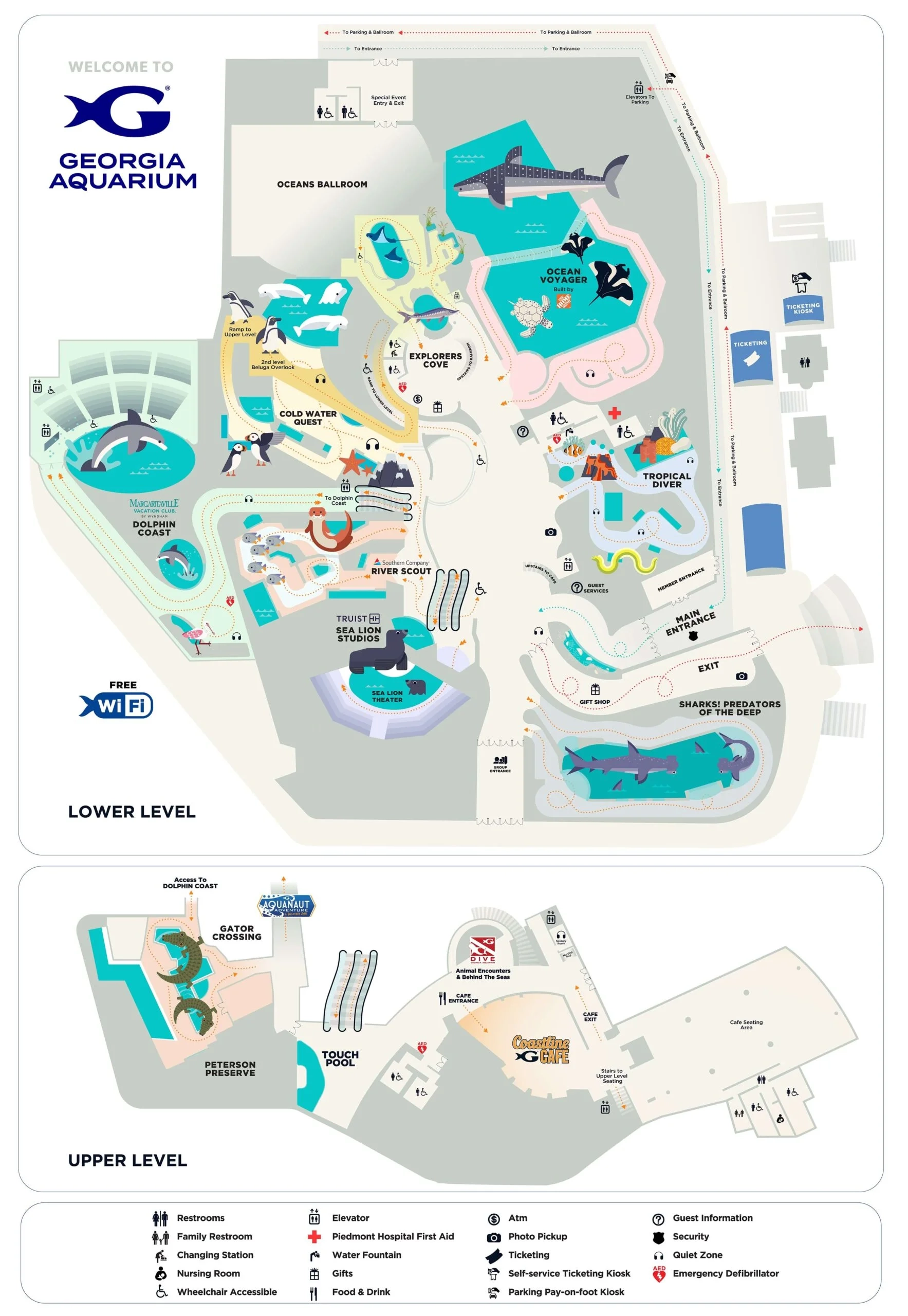 Aquarium Map Georgia Aquarium