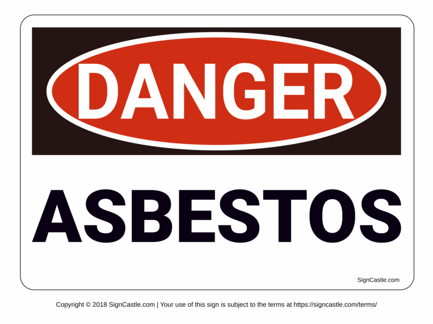 Asbestos Warning Signs Poster Template