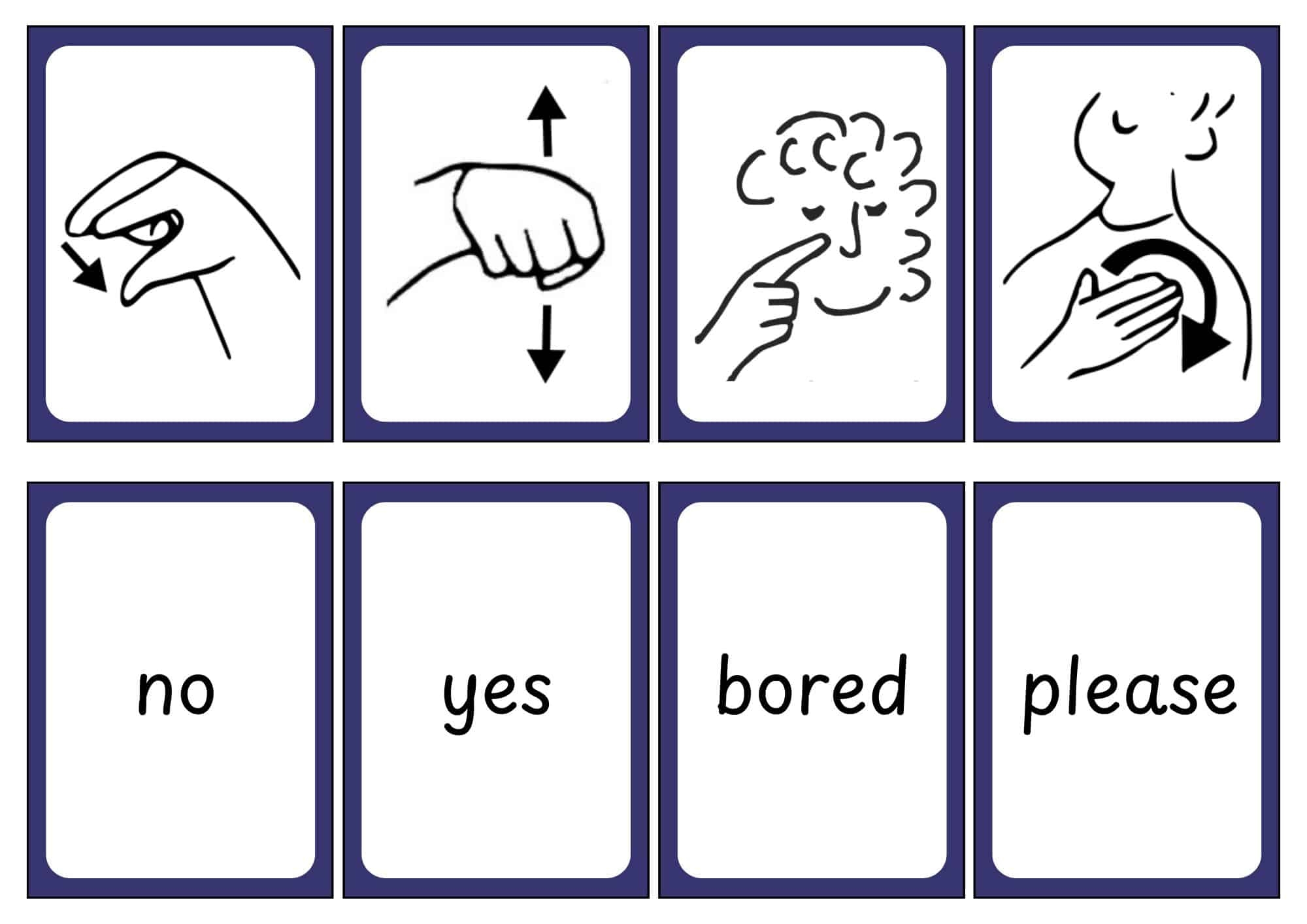 Free Printable Sign Language Words Please Free Printable Sign Language Words Please