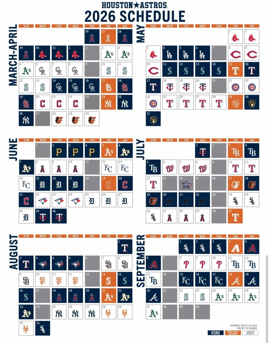 Astros 2026 Schedule Released R Astros Astros 2026 Schedule Released R Astros